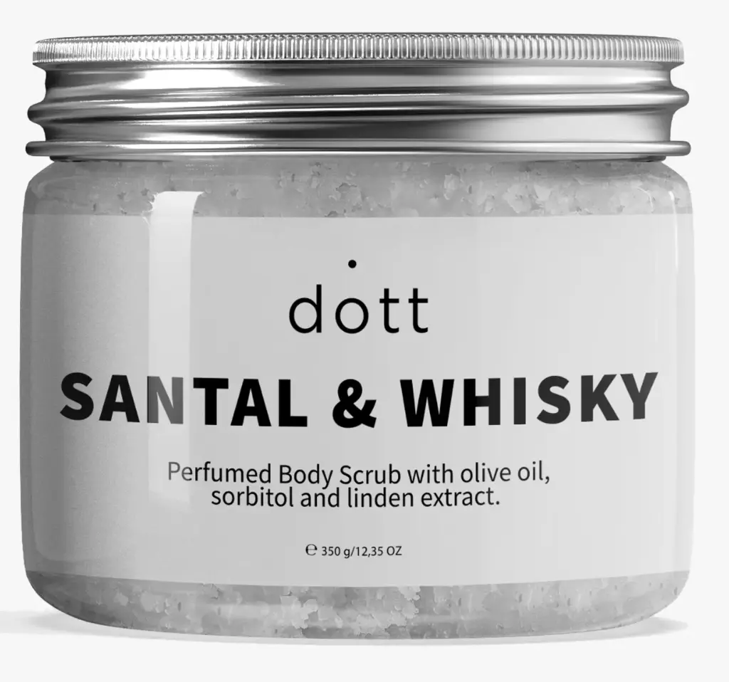 Dott-Perfumed Body Scrub With Olive Oil, Sorbitol And Linden Extract | SANTAL & WHISKY 350g