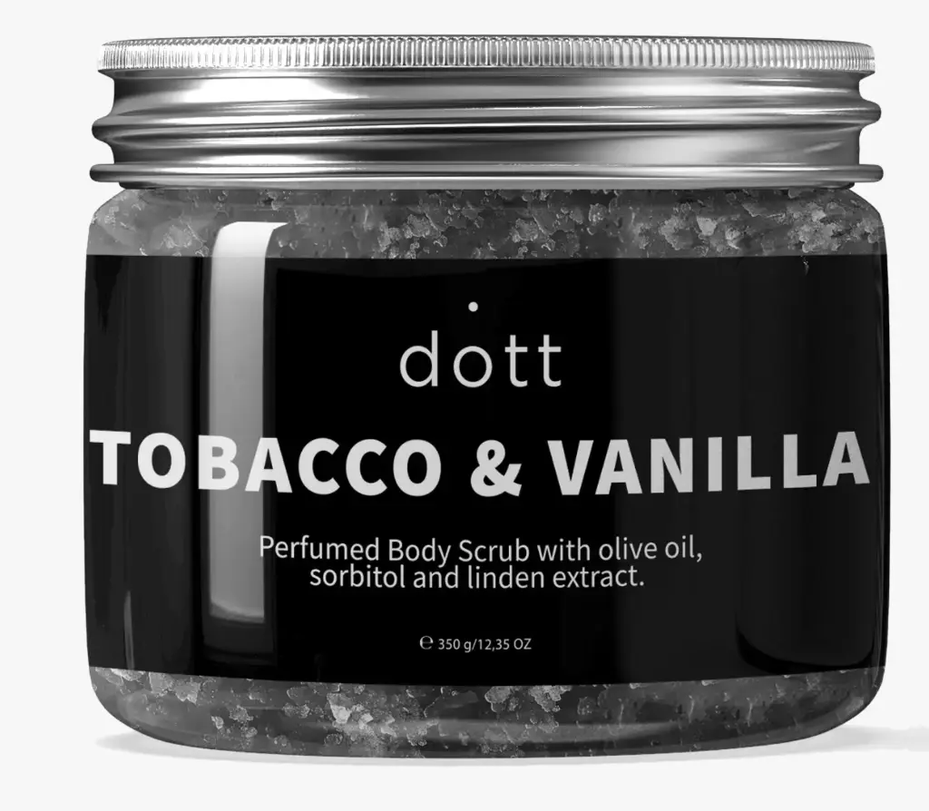 Dott-Perfumed Body Scrub With Olive Oil, Sorbitol And Linden Extract  | TOBACCO & VANILLA 350g